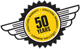 50 year warranty logo